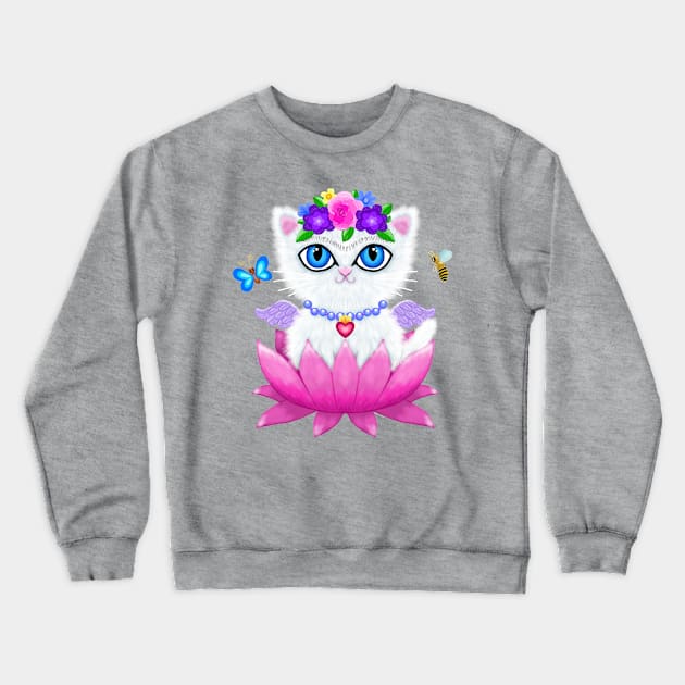 Frida's Cat Crewneck Sweatshirt by SoozieWray